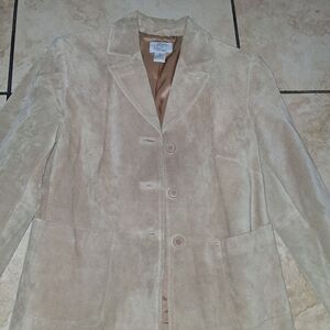 LOFT Women's Tan Suede Jacket 6p